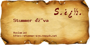 Stummer Éva névjegykártya
